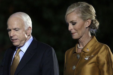mccain John McCain and his wife react moments after being they barely won in Santa Clarita